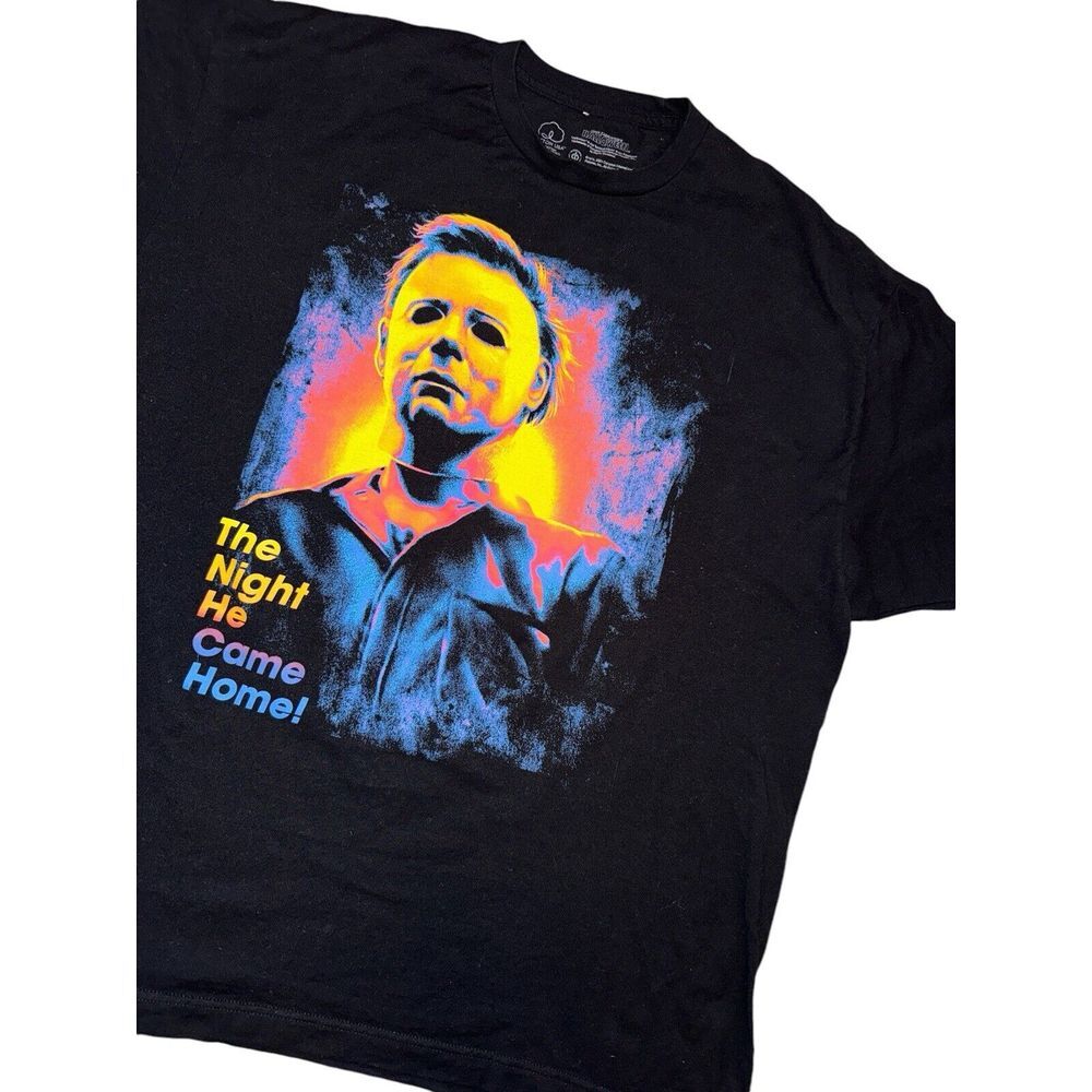 John Carpenter's 2XL  THE NIGHT HE CAME HOME Michael Myers Halloween Shirt black